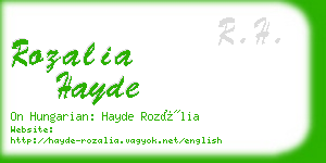 rozalia hayde business card